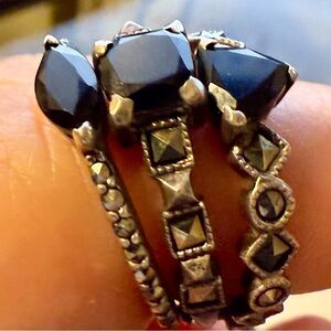 Set of  three 925 stacking rings